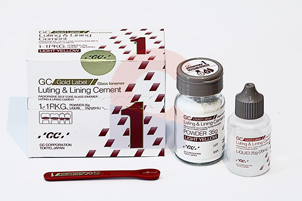 GC Fuji 1 Luting & Lining Glass Ionomer Dental Cement Light Cure GIC Gold Label